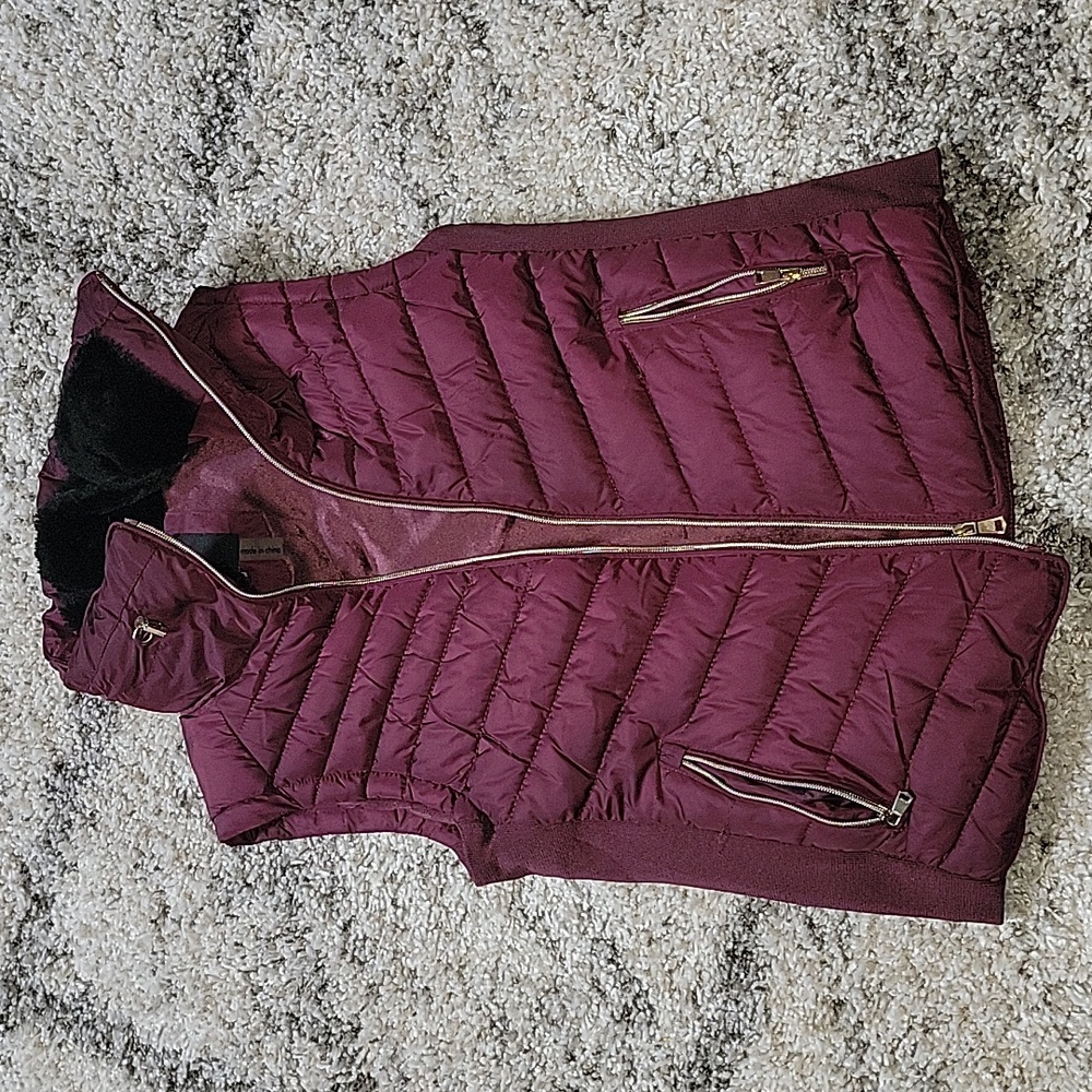Maroon Puffer Vest